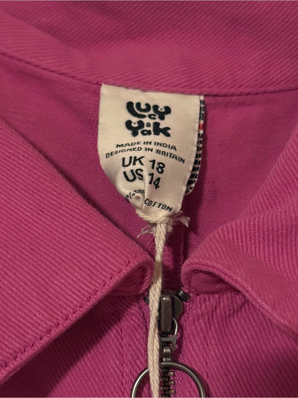 NWT Lucy & Yak Pink Short-Sleeve Jumpsuit UK18/US14 - Picture 5 of 10